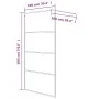 Transparente Duschwand aus weißem ESG-Glas, 100 x 195 cm von , Duschwände und Duschwände - Ref: Foro24-152142, Preis: 158,16 ...