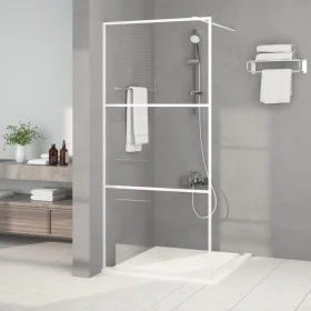 Transparente Duschwand aus weißem ESG-Glas, 90 x 195 cm von , Duschwände und Duschwände - Ref: Foro24-152121, Preis: 142,33 €...