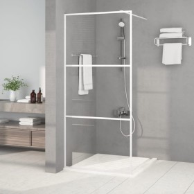 Transparente Duschwand aus weißem ESG-Glas, 90 x 195 cm von , Duschwände und Duschwände - Ref: Foro24-152121, Preis: 144,29 €...