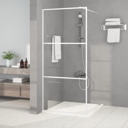 Transparente Duschwand aus weißem ESG-Glas, 90 x 195 cm von , Duschwände und Duschwände - Ref: Foro24-152121, Preis: 144,29 €...