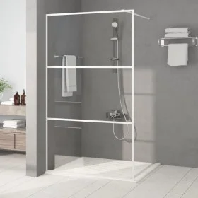 Transparente Duschwand aus weißem ESG-Glas, 115 x 195 cm von , Duschwände und Duschwände - Ref: Foro24-152123, Preis: 165,35 ...