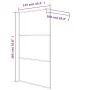 Transparent white ESG glass shower screen 115x195 cm by , Shower walls and screens - Ref: Foro24-152123, Price: 165,31 €, Dis...