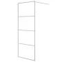 Silver transparent ESG glass shower screen 80x195 cm by , Shower walls and screens - Ref: Foro24-152135, Price: 133,80 €, Dis...