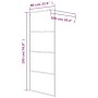 Silbertransparente Duschwand aus ESG-Glas 80x195 cm von , Duschwände und Duschwände - Ref: Foro24-152135, Preis: 135,99 €, Ra...