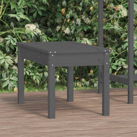 Banco de jardín madera maciza pino gris 80x44x45 cm de , Bancos de jardín - Ref: Foro24-823999, Precio: 60,04 €, Descuento: %