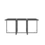 Set comedor jardín 7 pzas y cojines ratán sintético gris