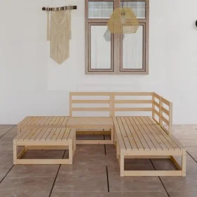 Juego de muebles de jardín 6 piezas madera maciza de pino de , Conjuntos de jardín - Ref: Foro24-3075499, Precio: 306,84 €, D...