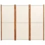 Cream white 3-panel divider screen 210x180 cm by , Room dividers - Ref: Foro24-319183, Price: 105,10 €, Discount: %