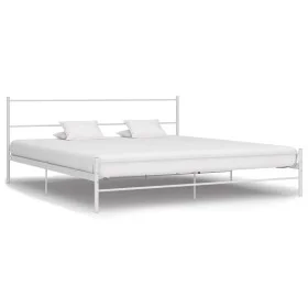 Bettgestell aus weißem Metall, 180 x 200 cm von , Betten und Lattenroste - Ref: Foro24-284697, Preis: 115,83 €, Rabatt: %