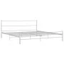 Estructura de cama de metal blanca 180x200 cm de , Camas y somieres - Ref: Foro24-284697, Precio: 115,83 €, Descuento: %