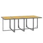 Set comedor jardín 9 pzas y cojines ratán sintético gris
