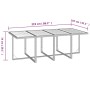 Set comedor jardín 9 pzas y cojines ratán sintético gris