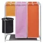 Laundry basket with 3 sections and washing bucket by vidaXL, Laundry baskets - Ref: Foro24-242058, Price: 31,04 €, Discount: %