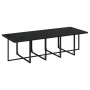 Set de comedor jardín 11 pzas con cojines ratán sintético negro