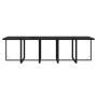 Set de comedor jardín 11 pzas con cojines ratán sintético negro