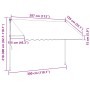 Toldo retráctil manual con LED amarillo y azul 300 cm