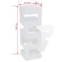 Paragüero cuadrado soporte de bastones acero blanco 48,5 cm de vidaXL, Paragüeros - Ref: Foro24-242470, Precio: 32,39 €, Desc...