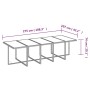 Set comedor jardín 11 pzas con cojines ratán sintético gris