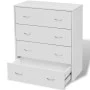 Sideboard with 4 white drawers 60x30.5x71 cm by vidaXL, Sideboards - Ref: Foro24-242545, Price: 85,75 €, Discount: %