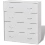 Sideboard mit 4 weißen Schubladen 60x30,5x71 cm von vidaXL, Sideboards - Ref: Foro24-242545, Preis: 91,52 €, Rabatt: %