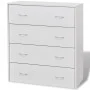 Sideboard with 4 white drawers 60x30.5x71 cm by vidaXL, Sideboards - Ref: Foro24-242545, Price: 85,75 €, Discount: %