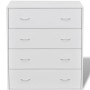 Sideboard mit 4 weißen Schubladen 60x30,5x71 cm von vidaXL, Sideboards - Ref: Foro24-242545, Preis: 91,52 €, Rabatt: %