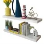 2pcs White MDF Floating Wall Shelves for Books/DVD by vidaXL, Shelves and shelves - Ref: Foro24-242184, Price: 44,93 €, Disco...