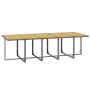 Set comedor jardín 15 pzas y cojines ratán sintético gris