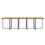 Set comedor jardín 15 pzas y cojines ratán sintético gris