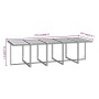 Set comedor jardín 15 pzas y cojines ratán sintético gris