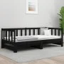Sofá cama extraíble madera maciza de pino negro 2x(90x190) cm de , Camas y somieres - Ref: Foro24-814668, Precio: 176,76 €, D...