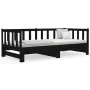 Sofá cama extraíble madera maciza de pino negro 2x(90x190) cm de , Camas y somieres - Ref: Foro24-814668, Precio: 176,76 €, D...