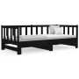 Sofá cama extraíble madera maciza de pino negro 2x(90x190) cm de , Camas y somieres - Ref: Foro24-814668, Precio: 179,08 €, D...