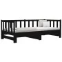 Sofá cama extraíble madera maciza de pino negro 2x(90x190) cm de , Camas y somieres - Ref: Foro24-814668, Precio: 176,76 €, D...