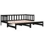Sofá cama extraíble madera maciza de pino negro 2x(90x190) cm de , Camas y somieres - Ref: Foro24-814668, Precio: 176,76 €, D...