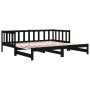 Sofá cama extraíble madera maciza de pino negro 2x(90x190) cm de , Camas y somieres - Ref: Foro24-814668, Precio: 179,08 €, D...