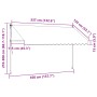 Toldo retráctil manual con LED amarillo y azul 350 cm