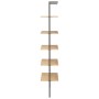 Inclined shelving 5 shelves light brown black 64x35x185 cm by , Bookcases and shelves - Ref: Foro24-336385, Price: 117,88 €, ...