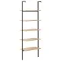 Estantería inclinada 5 baldas marrón claro negro 64x35x185 cm de , Librerías y estanterías - Ref: Foro24-336385, Precio: 115,...