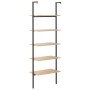 Estantería inclinada 5 baldas marrón claro negro 64x35x185 cm de , Librerías y estanterías - Ref: Foro24-336385, Precio: 117,...