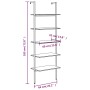 Schrägregal 5 Böden hellbraun schwarz 64x35x185 cm von , Bücherregale und Regale - Ref: Foro24-336385, Preis: 117,88 €, Rabat...