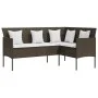 L-shaped sofa with brown synthetic rattan cushions by , Outdoor sofas - Ref: Foro24-318583, Price: 192,61 €, Discount: %