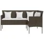 L-shaped sofa with brown synthetic rattan cushions by , Outdoor sofas - Ref: Foro24-318583, Price: 192,61 €, Discount: %