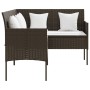 L-shaped sofa with brown synthetic rattan cushions by , Outdoor sofas - Ref: Foro24-318583, Price: 195,45 €, Discount: %