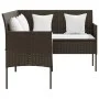 L-shaped sofa with brown synthetic rattan cushions by , Outdoor sofas - Ref: Foro24-318583, Price: 192,61 €, Discount: %