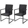 Cantilever dining chairs 2 units black synthetic leather by vidaXL, dining chairs - Ref: Foro24-242285, Price: 199,19 €, Disc...
