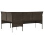 L-shaped sofa with brown synthetic rattan cushions by , Outdoor sofas - Ref: Foro24-318583, Price: 195,45 €, Discount: %