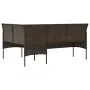 L-shaped sofa with brown synthetic rattan cushions by , Outdoor sofas - Ref: Foro24-318583, Price: 192,61 €, Discount: %