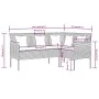L-shaped sofa with brown synthetic rattan cushions by , Outdoor sofas - Ref: Foro24-318583, Price: 192,61 €, Discount: %