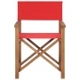 Sillas de director 2 uds madera maciza de teca rojo de , Sillas de jardín - Ref: Foro24-3143632, Precio: 236,20 €, Descuento: %